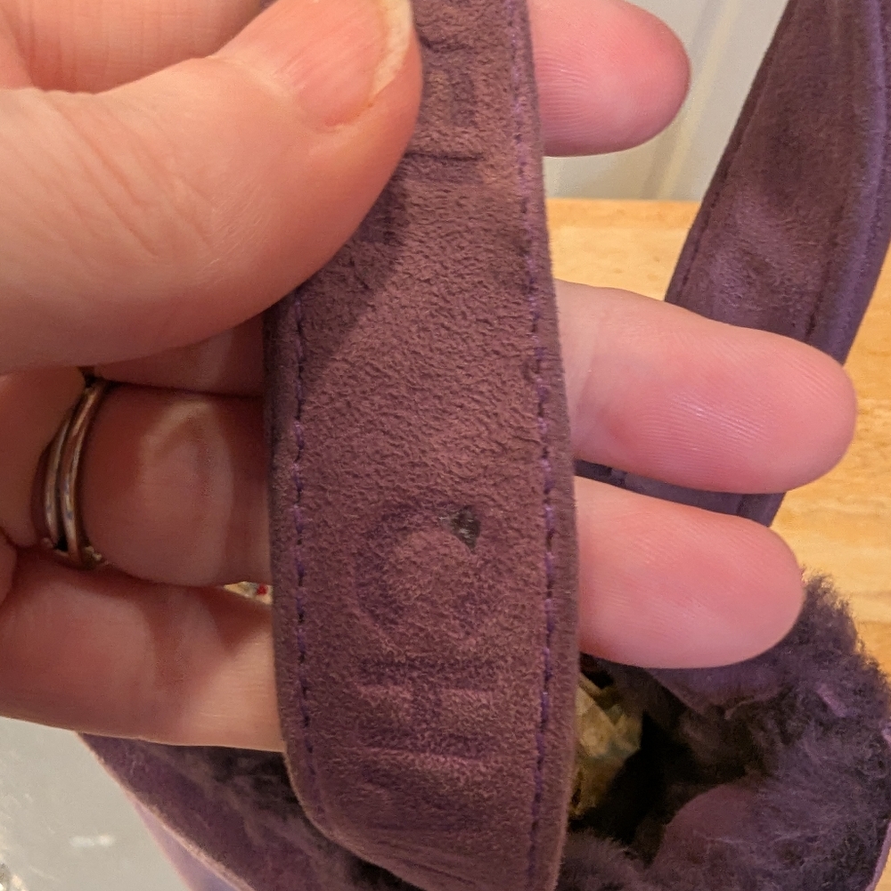 CHANEL Vintage Purple Shearling Mini Logo Handbag - Picture 8 of 13
